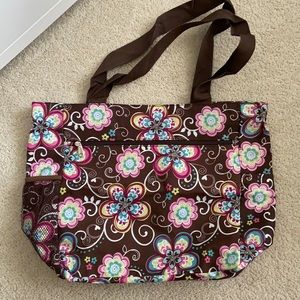 floral summer tote
